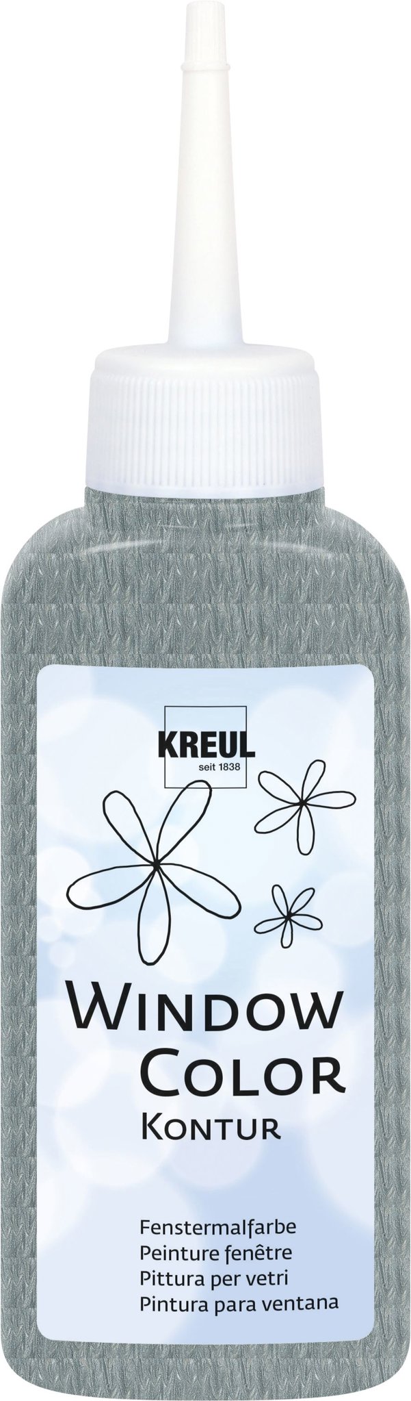 KREUL Window Color, konturovací barva, Silver, 80 ml