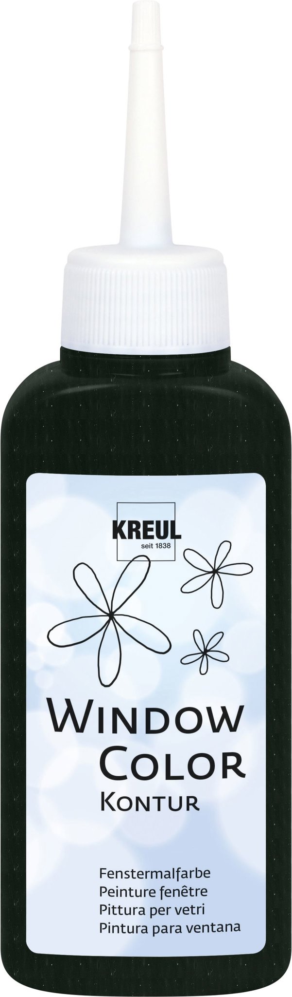 KREUL Window Color, konturovací barva, Black, 80 ml