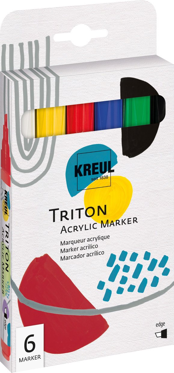 KREUL TRITON edge, 1 - 4 mm, 6 barev
