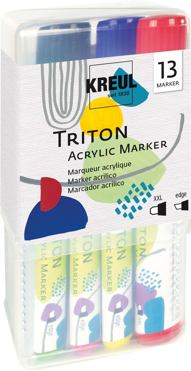 KREUL TRITON edge, 1 - 4 mm a 15 mm, 13 barev