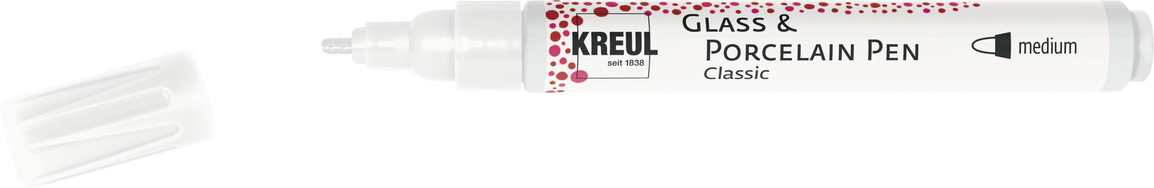 KREUL na sklo a porcelán CLASSIC, 2 - 4 mm, bílý