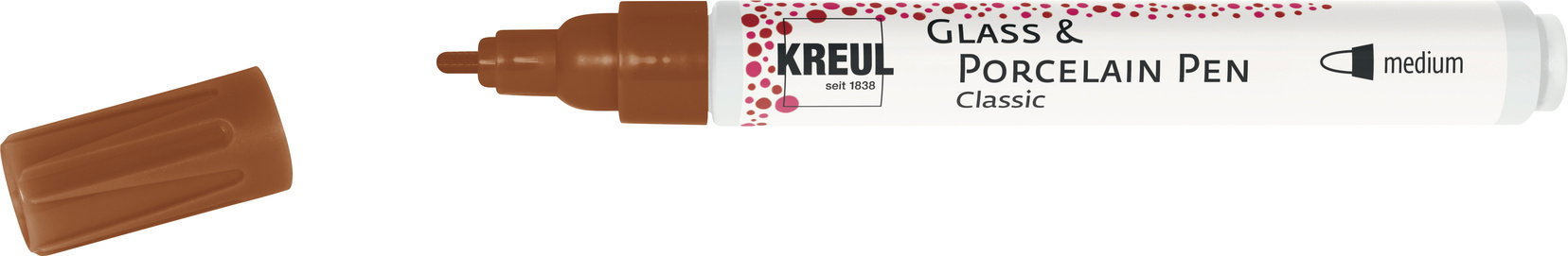 KREUL na sklo a porcelán CLASSIC, 2 - 4 mm, koňakový