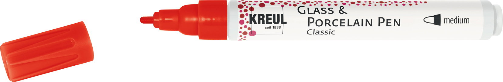 KREUL na sklo a porcelán CLASSIC, 2 - 4 mm, červený