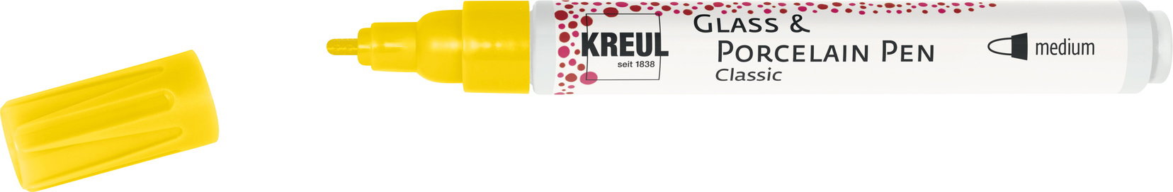 KREUL na sklo a porcelán CLASSIC, 2 - 4 mm, žlutý