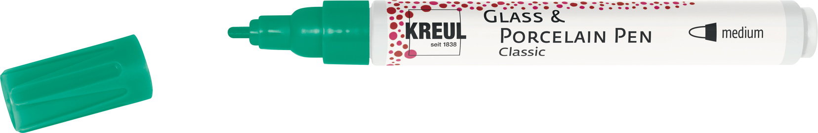 KREUL na sklo a porcelán CLASSIC, 2 - 4 mm, francouzský zelený