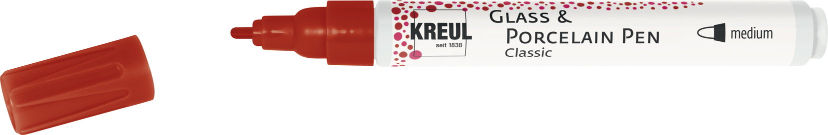 KREUL na sklo a porcelán CLASSIC, 2 - 4 mm, tm. červený
