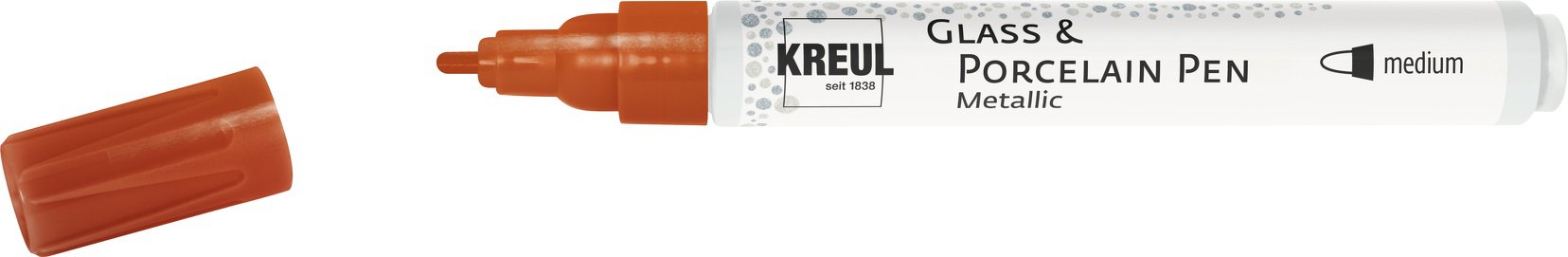 KREUL na sklo a porcelán METALLIC, 1 - 2 mm, měděný