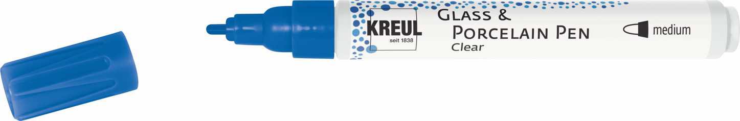 KREUL na sklo a porcelán CLEAR, 2 - 4 mm, transparentní modrý