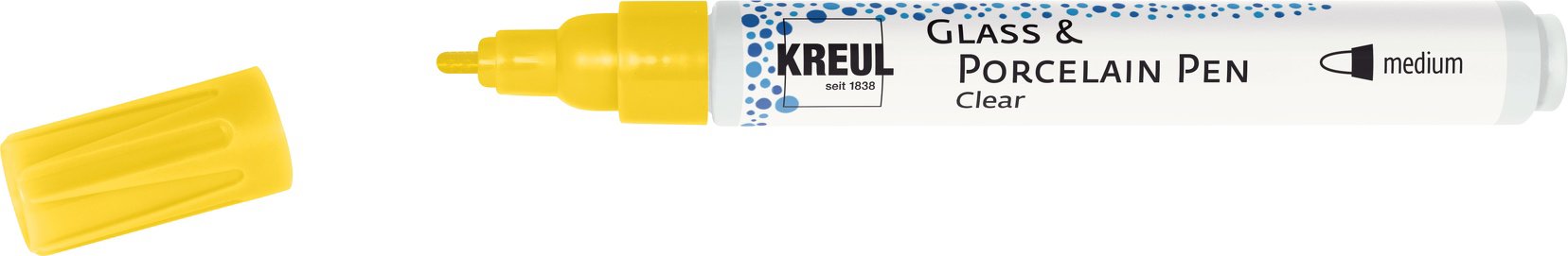 KREUL na sklo a porcelán CLEAR, 2 - 4 mm, transparentní žlutý