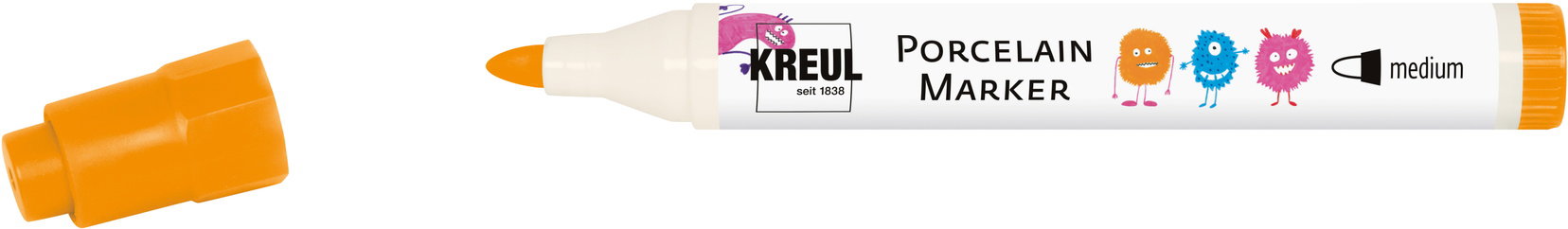 KREUL na sklo a porcelán, medium, oranžový