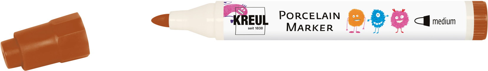 KREUL na sklo a porcelán, medium, hnědý