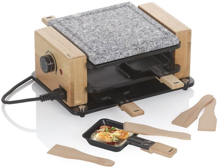 KELA Raclette/Stone Bedretto Granite black 4 osoby 29,5 × 21 × 12,5 cm
