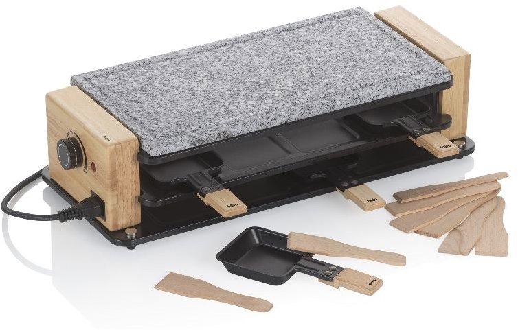 KELA Raclette/Stone Bedretto Granite black 8 osob 49 × 20,5 × 12,5 cm