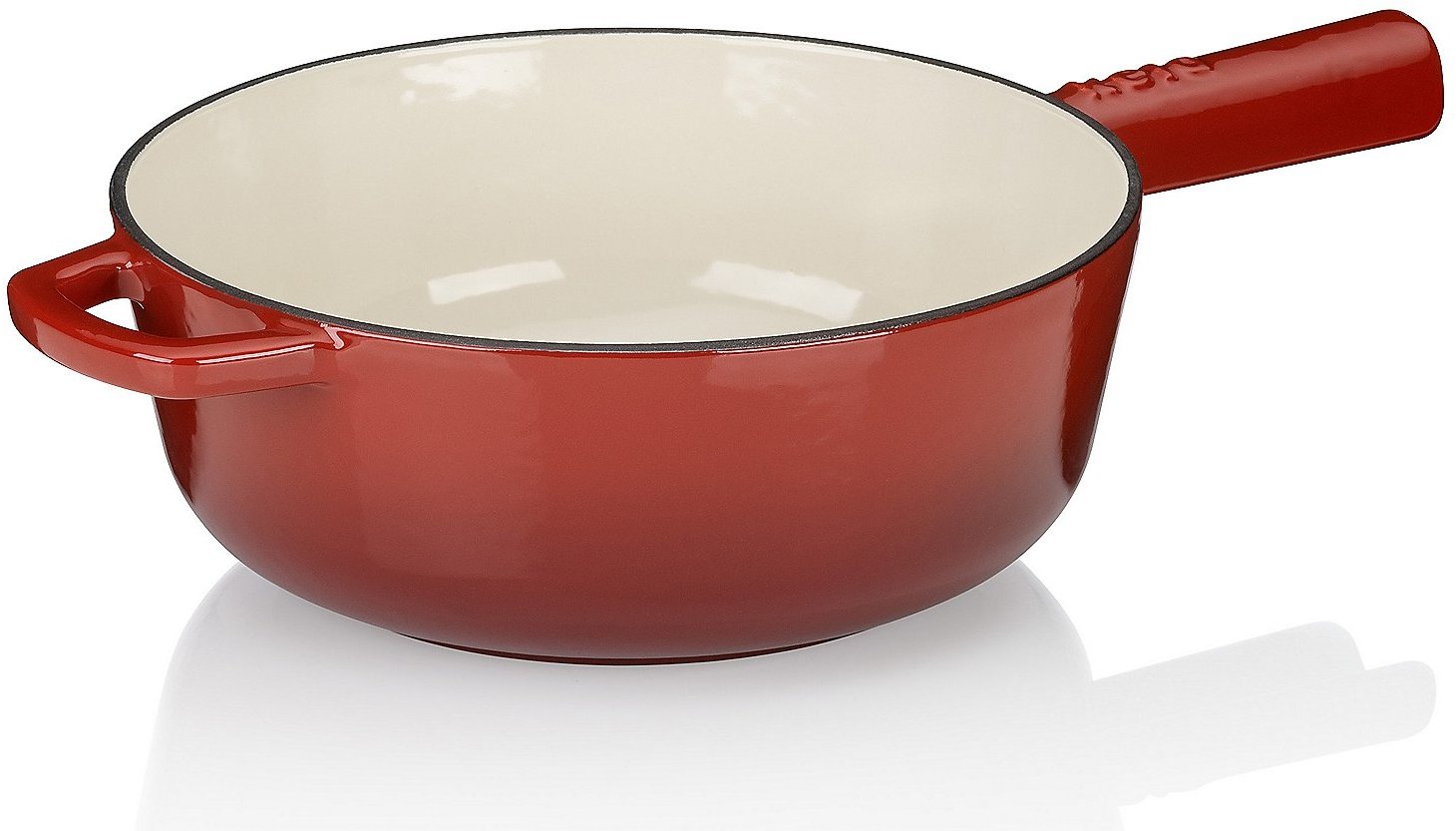 KELA Pánev na sýrové fondue litinová CALIDO 1,8 l červená