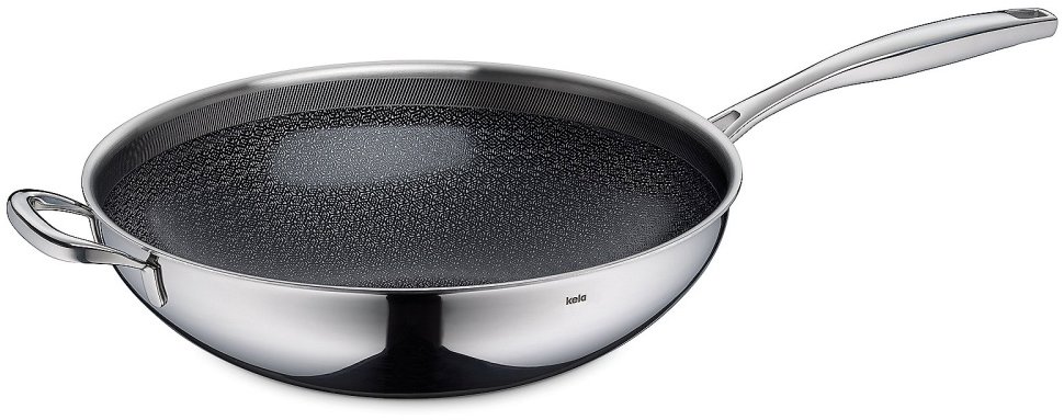 KELA Pánev WOK nerez s nepřilnavým povrchem Flavoria 32 cm, 4,5 l