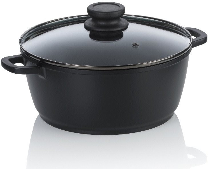 KELA Atura Hrnec černý 24 cm 3,2 l litý hliník