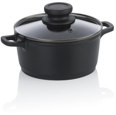 KELA Atura Hrnec černý 16 cm 1 l litý hliník