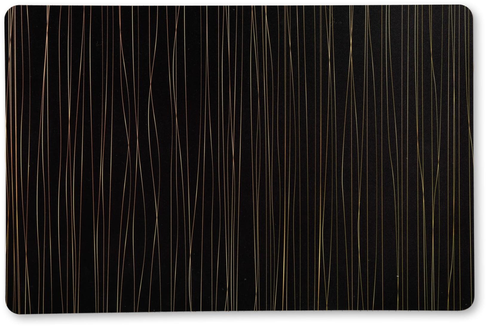 Kesper Prostírání, černé se zlatými pruhy, 43 × 29 × 0,18 cm