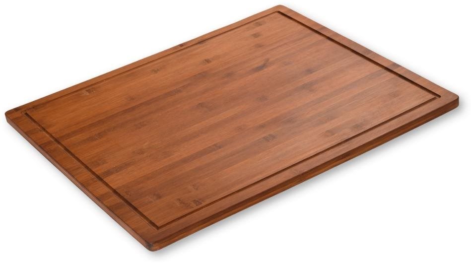KESPER Krájecí prkénko a krycí deska na varnou desku, 56 × 50 × 3 cm, tmavý bambus