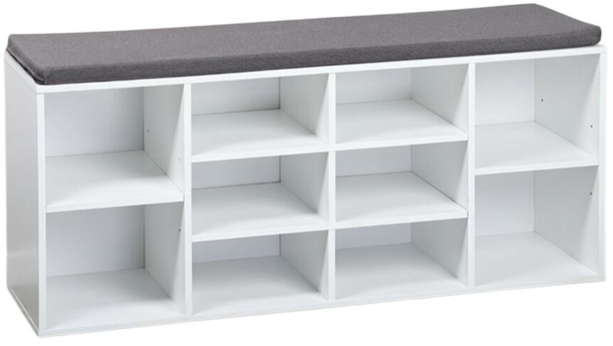 Kesper Botník s podsedákem 103 × 29,5 × 48 cm, bílý/šedý
