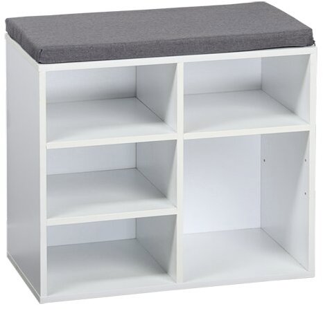 Kesper Botník s podsedákem malý 51,5 × 29,5 × 48 cm, bílý/šedý
