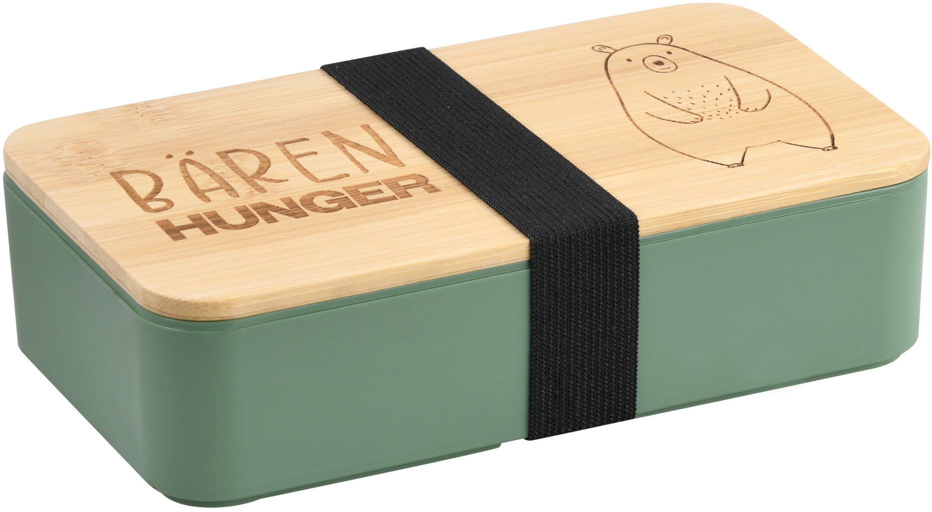 Obědový box Kesper zelený, bambus, plast