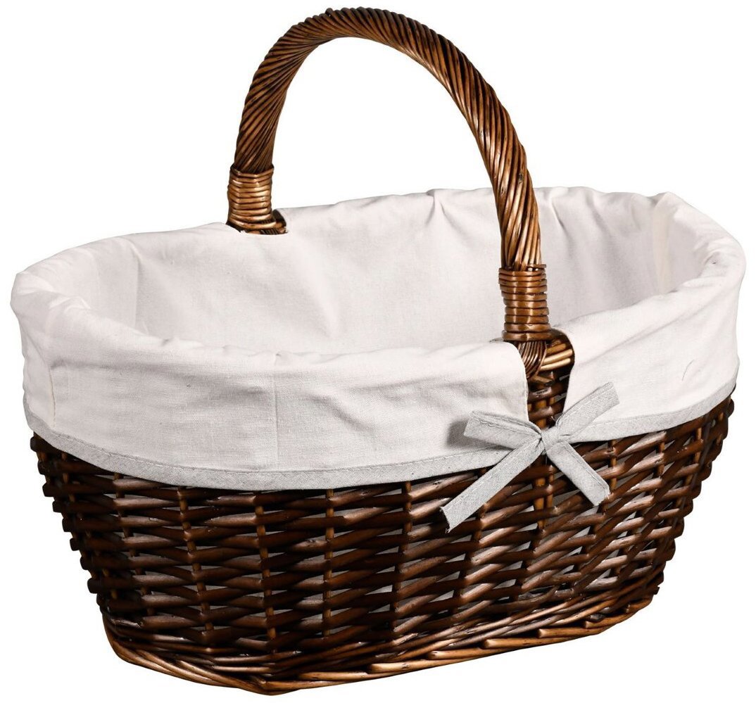 Kesper Nákupní košík s textilní vložkou 45 × 34 cm, vrbový