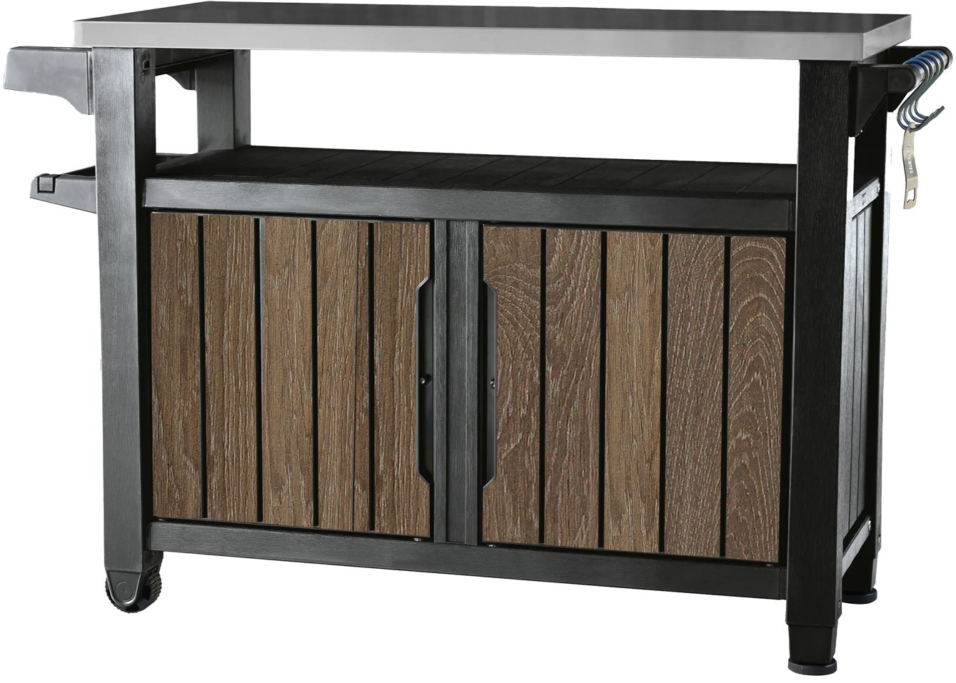 Keter Unity XL Grilovací stůl 207 l, walnut