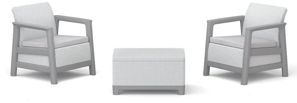 Keter SCANDI LINEA BALCONY Ash grey/Storm Grey