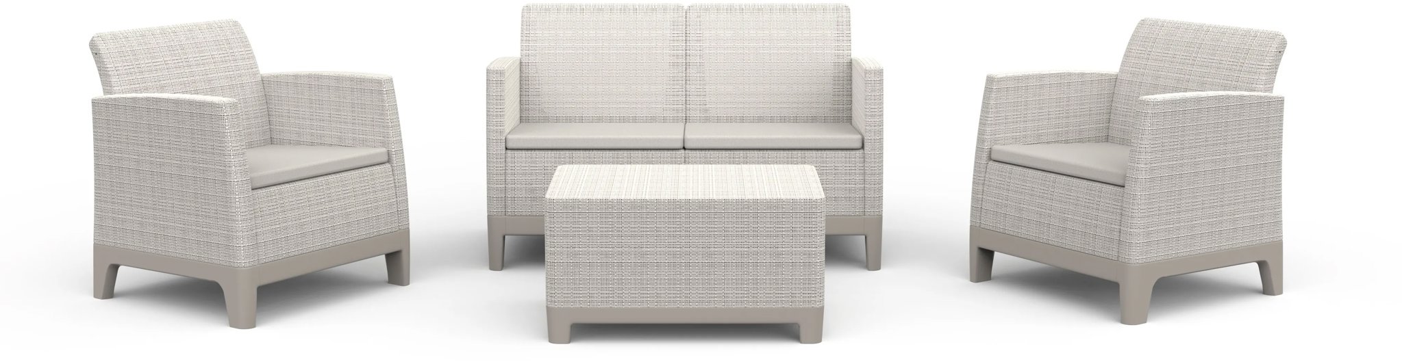 Keter SCANDI FORMA SET Pebble Grey/Soft beige