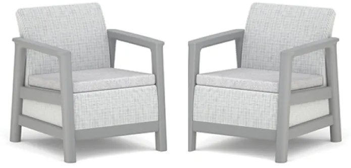 Keter SCANDI LINEA DUO SET - ash grey / storm grey