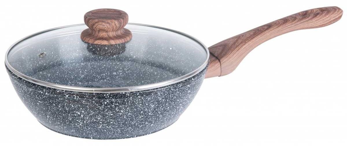 Granitový wok 24 cm Granite Wood Kinghoff Kh-1583