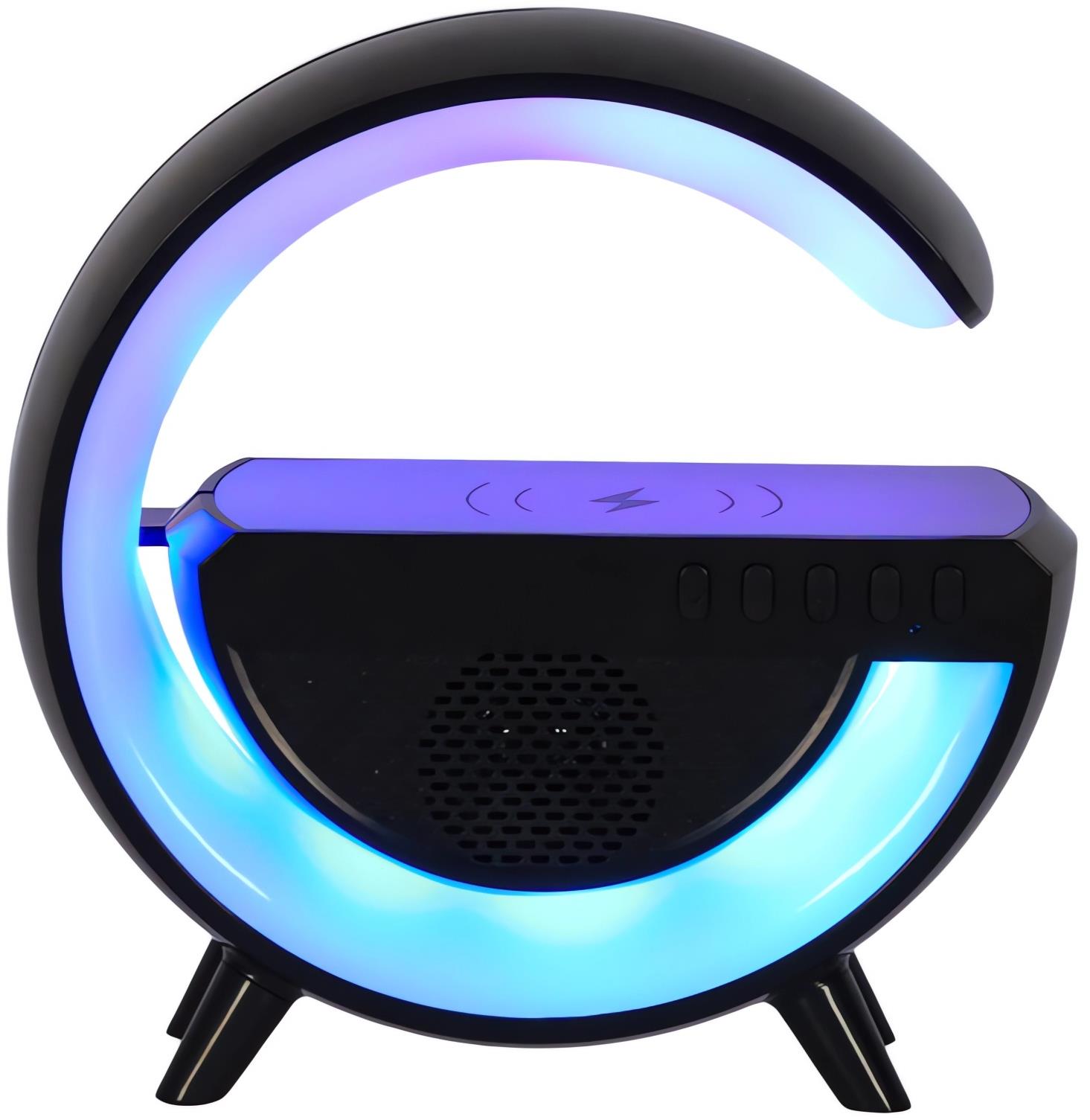 KIK KX3383 Multifunkční Bluetooth reproduktor RGB s bezdrátovou nabíječkou, černý