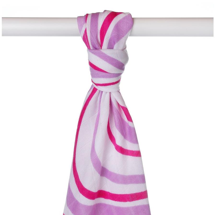 KIKKO XKKO BMB Bambusová osuška 90 × 100, Hearts&Waves, Lilac Waves