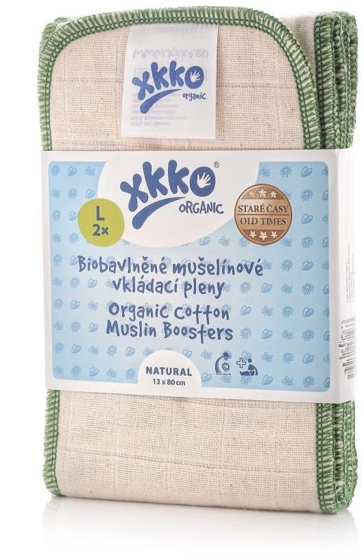 XKKO Organic vkládací pleny - Staré časy Natural Velikost L 2 ks