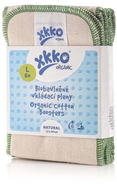 XKKO Organic vkládací pleny - Twill Natural Velikost L 6 ks