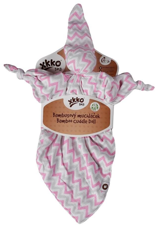 KIKKO XKKO BMB Bambusový muchláček - Baby Pink Chevron