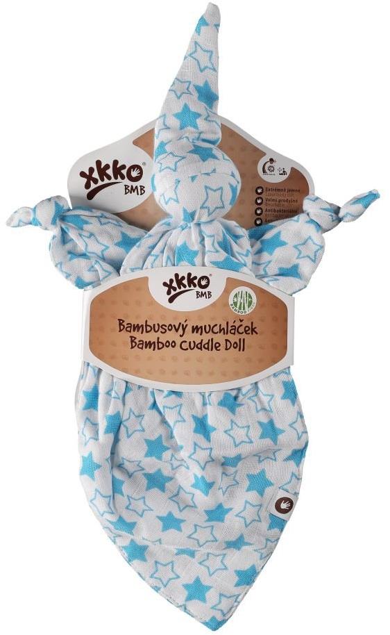 KIKKO XKKO BMB Bambusový muchláček - Little Stars Cyan