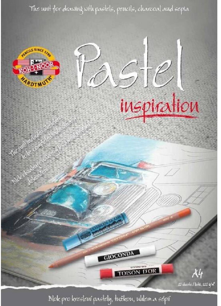 KOH-I-NOOR Pastel Inspiration s předtištěnými motivy A4, 20 listů
