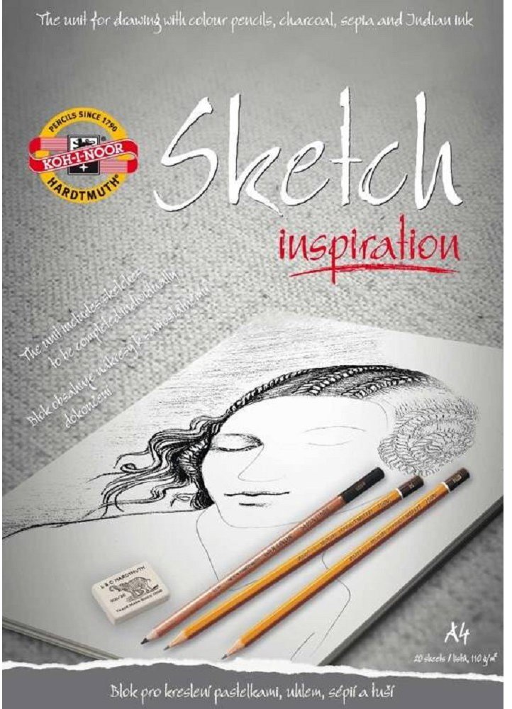 KOH-I-NOOR Sketch Inspiration s předtištěnými motivy A4, 20 listů