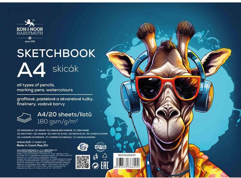 KOH-I-NOOR 9920 A4, 180 g/m2, 20 listů