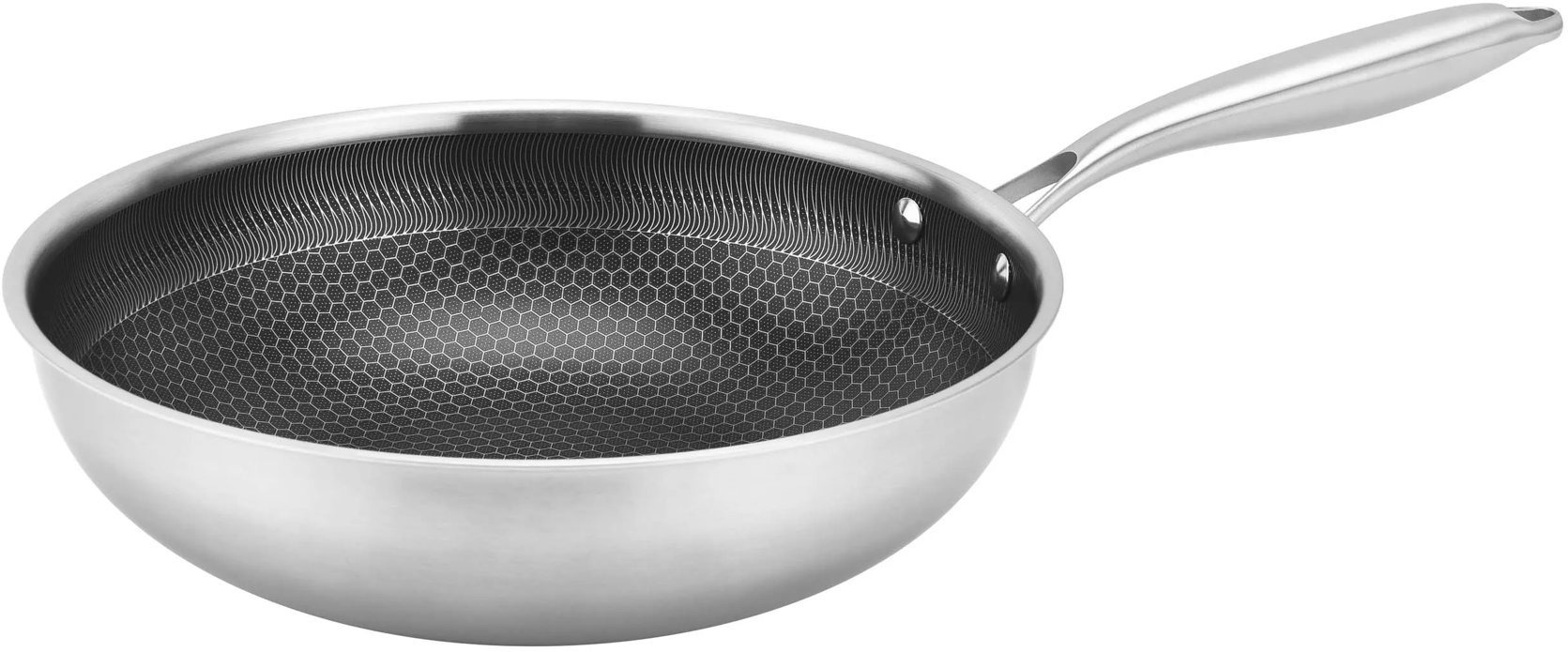 KITCHISIMO Wok 28 cm indukční dno nerez/hliník