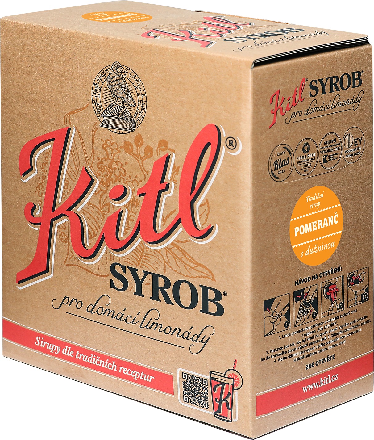Kitl Syrob Pomeranč 5l bag-in-box