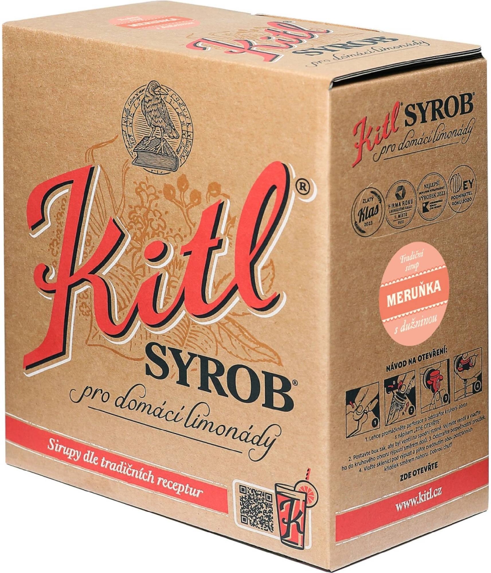 Kitl Syrob Meruňka 5 l bag-in-box