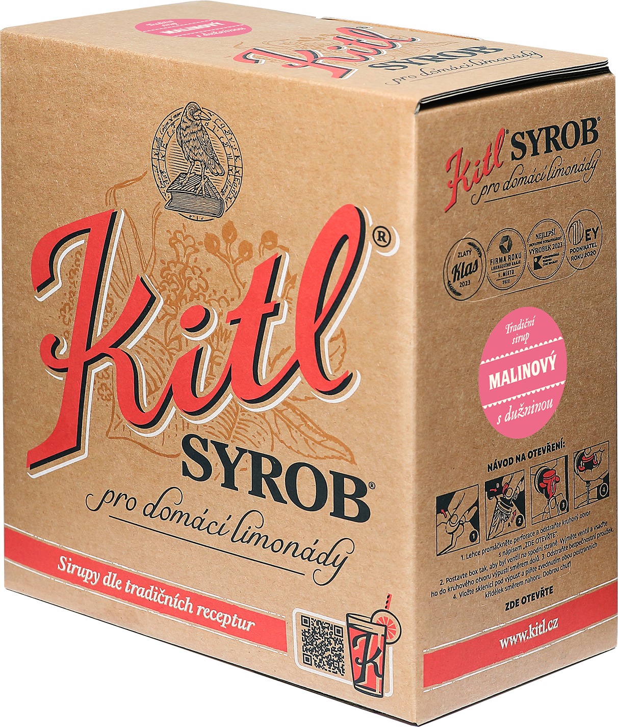 Kitl Syrob Malinový 5l bag-in-box