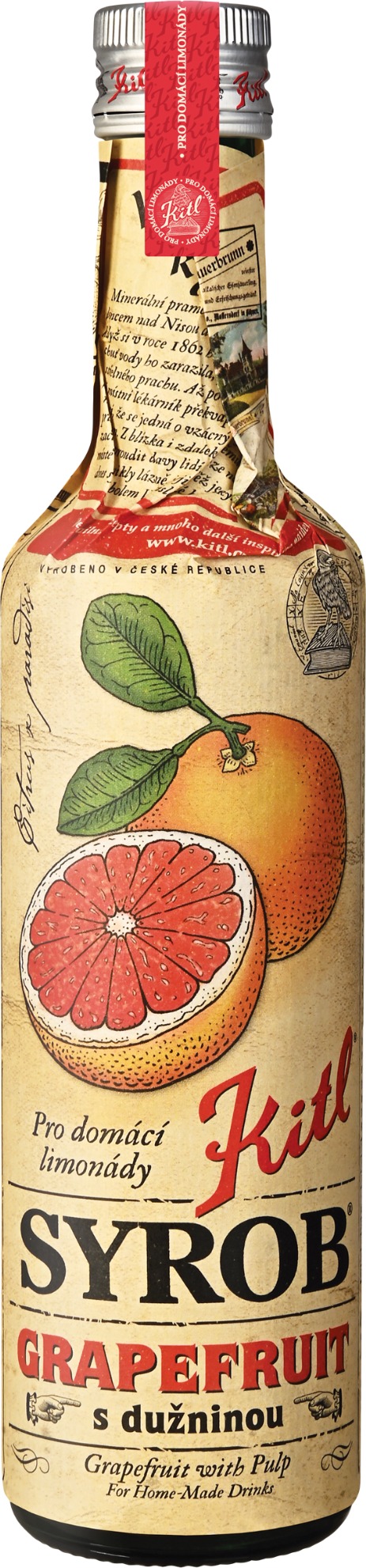 Kitl Syrob Grapefruit s dužninou 500 ml