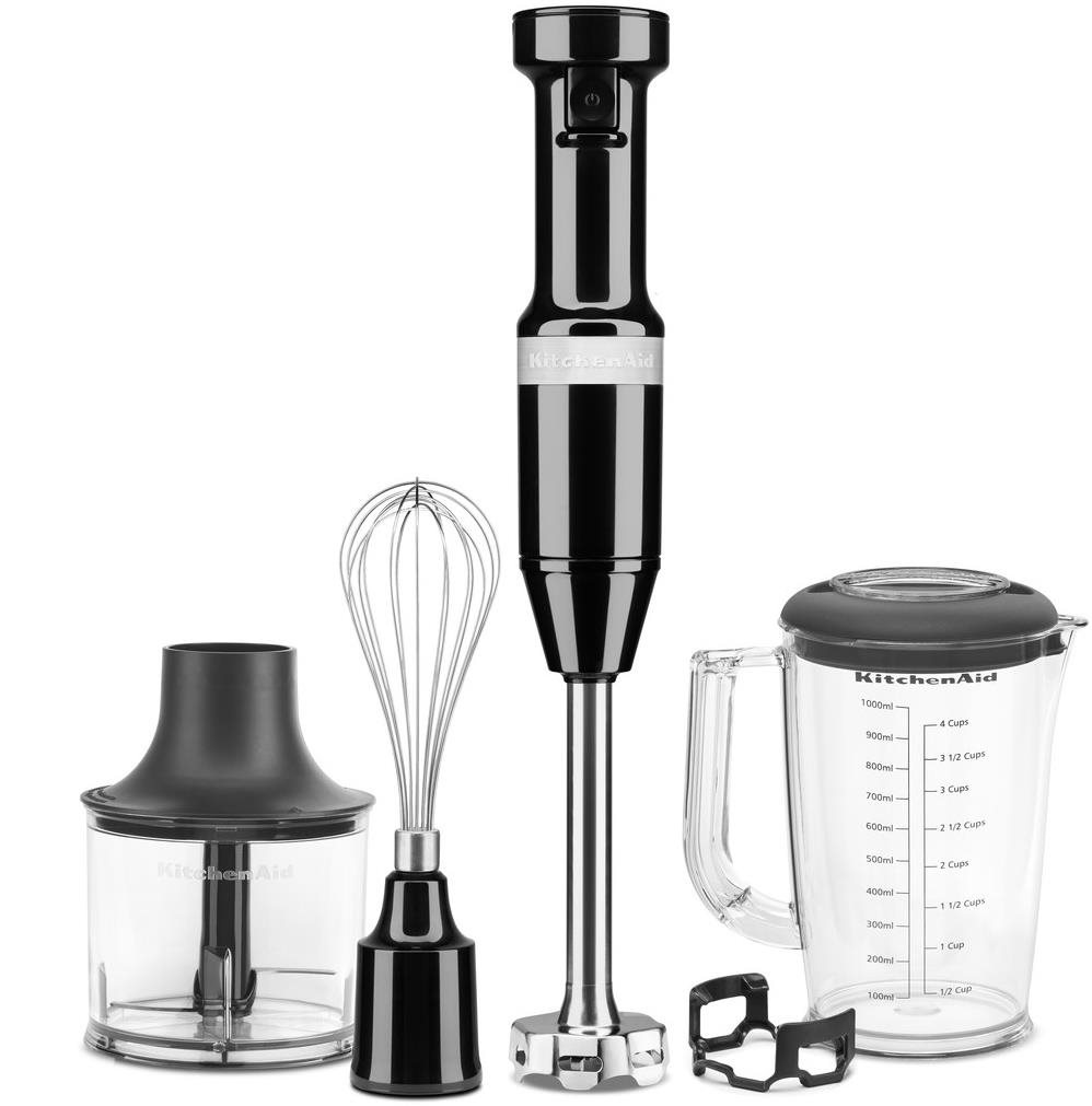 KitchenAid 5KHBV83EOB, Tyčový mixér s příslušenstvím, černá