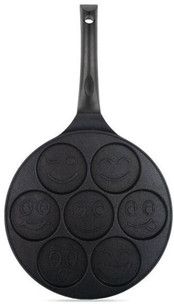 KITCHISIMO Pánev na 7 lívanců 26 cm smajlík, nepřilnavá