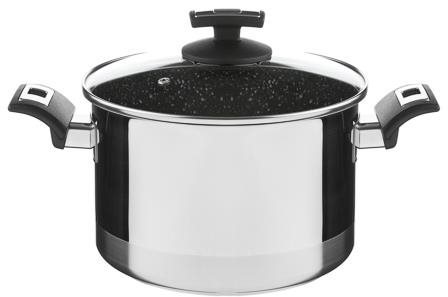 Kolimax Hrnec s poklicí Ceramaxx Pro Comfort 22cm/ 5,5l, granit černá