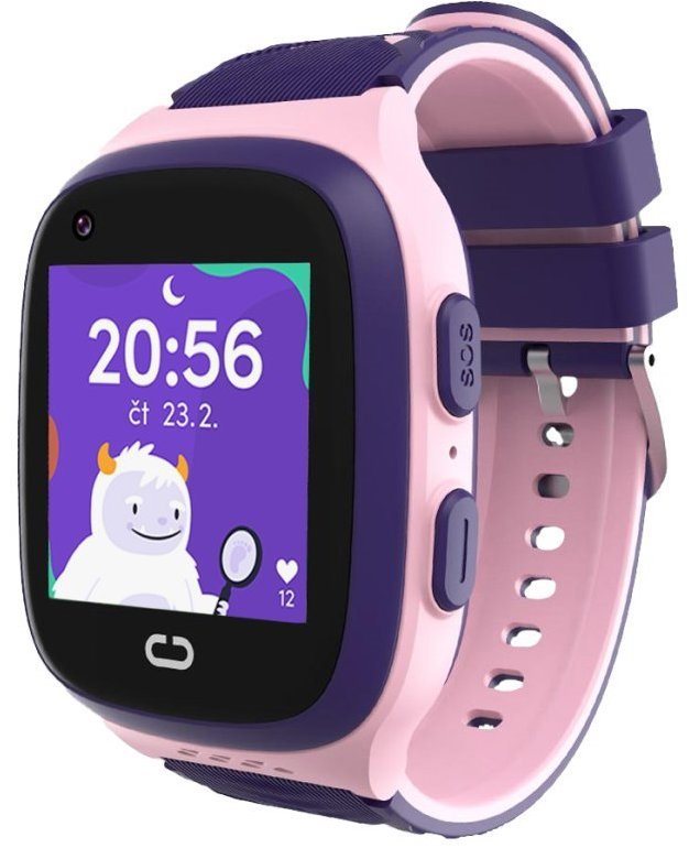 KLOKI Dětské volací GPS hodinky - Růžové